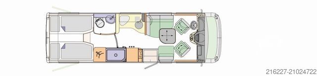 Integraal camper CONCORDE Credo 791 L EINZELBETTEN+SAT/TV+AUTOMATIK
