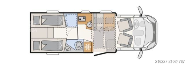 Camping-car semi-intégré DETHLEFFS Trend T 7057 EB AB NOVEMBER 25+SAT/TV+NAVI