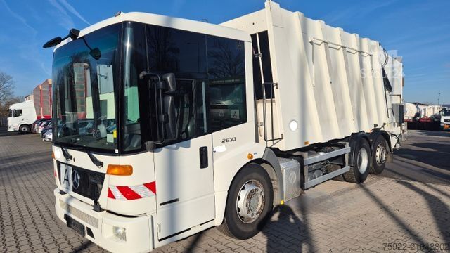 Camion à ordures MERCEDES-BENZ 2633 Econic Faun Variopress 522 Zöller 2301