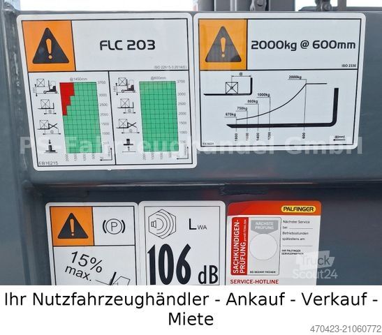Carrello elevatore PALFINGER FLC 203*Schere*Zinkenversteller*Neuwertig