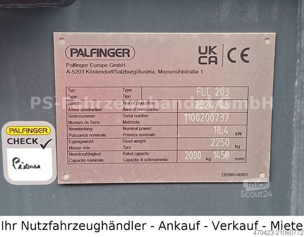 Carrello elevatore PALFINGER FLC 203*Schere*Zinkenversteller*Neuwertig