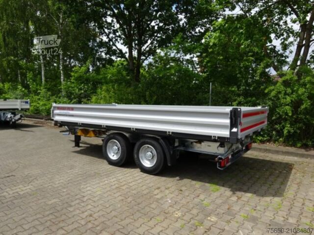 Причіп-самоскид Möslein TTD11 weiß  neuer Tandem 3- Seitenkipper Tieflader-- Neufahrzeug --