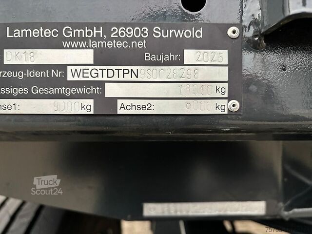 Самосвално ремарке Lametec 18to 3 Schieber Interne Nr. 8298