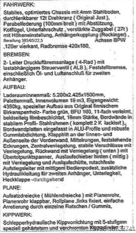 Самосвално ремарке Lametec 18to 3 Schieber Interne Nr. 8298