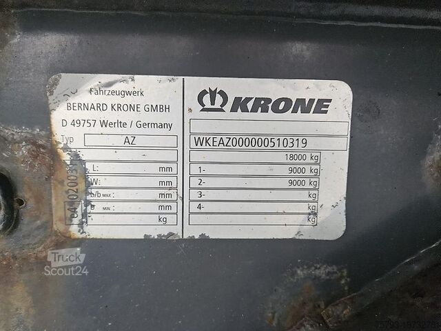 Anhänger Krone Wechselbrücken Anhänger Plane Spriegel Interne Nr. 0319