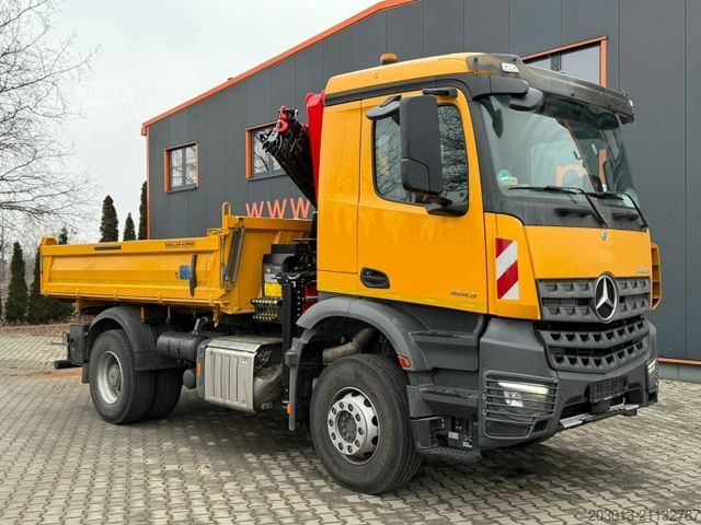 Kipper LKW MERCEDES-BENZ AROCS 1843 4x2 Kipper Kran Palfinger PK12.501