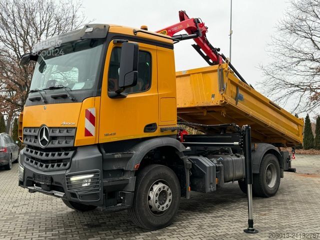 Kipper LKW MERCEDES-BENZ AROCS 1843 4x2 Kipper Kran Palfinger PK12.501