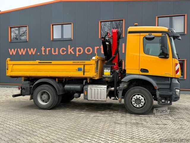 Autokran MERCEDES-BENZ AROCS 1843 4x2 Kipper Kran Palfinger PK12.501