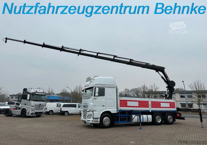 Kravas automašīnai uzstādīts celtnis DAF XF 510 LL/ Retarder/ Hiab 262 E-8+Funk+5+6 Kreis