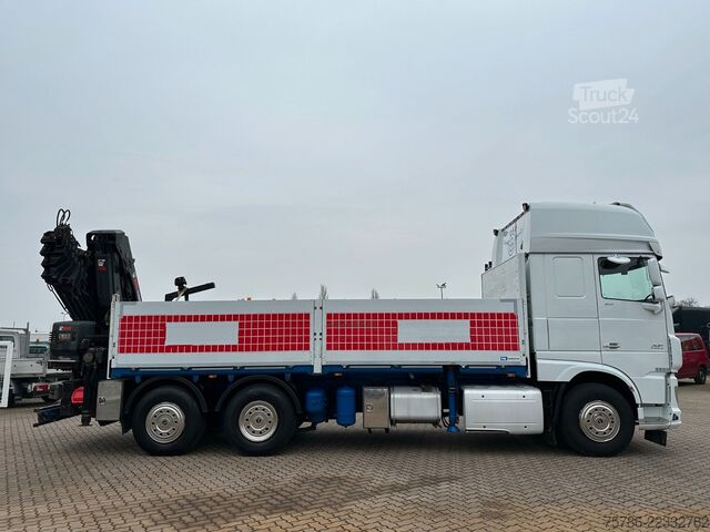 Kravas automašīnai uzstādīts celtnis DAF XF 510 LL/ Retarder/ Hiab 262 E-8+Funk+5+6 Kreis