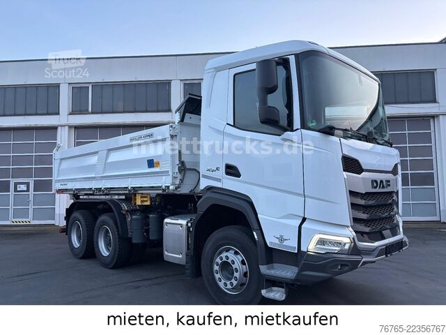 Camion-benne tricar DAF XFC 480 FAT 6x4 Meiller mietkaufen 1725 EUR