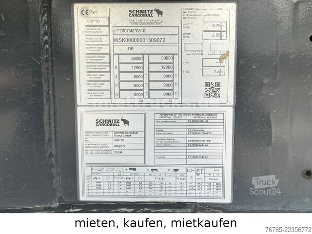 Semi-remorque benne SCHMITZ CARGOBULL SKI 24 28 cbm Stahl mietkauf für 530¤ möglich
