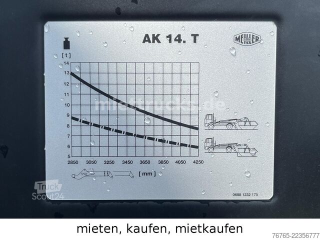 Prekucnik tovornjak MERCEDES-BENZ 1846 L 4x2 Meiller AK 14 Tectris mietkaufen 1920