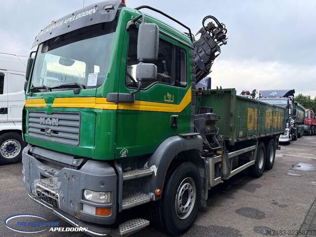 Kipper mit Kran MAN TGA 26.390 6x4, Handgeschakeld, HIAB 144 E-4 Ra...