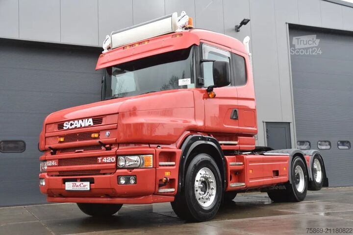 Scania T124-400 6x2 - MANUEL - GAMMEL TAKOGRAF - AKSELAFSTAND 390 CM - NAVREDUKTION - ALCOA FÆLGE -  Scania T124-400 6x2 - MANUAL - OLD TACHO - WHEELBASE 3...