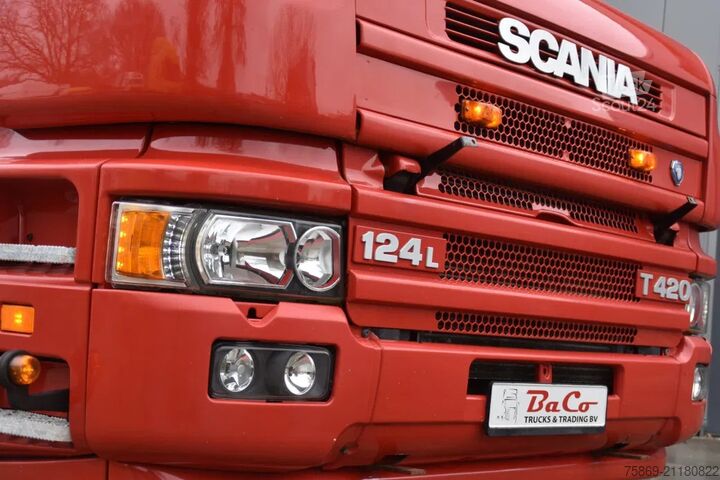 Scania T124-400 6x2 - MANUEL - GAMMEL TAKOGRAF - AKSELAFSTAND 390 CM - NAVREDUKTION - ALCOA FÆLGE -  Scania T124-400 6x2 - MANUAL - OLD TACHO - WHEELBASE 3...