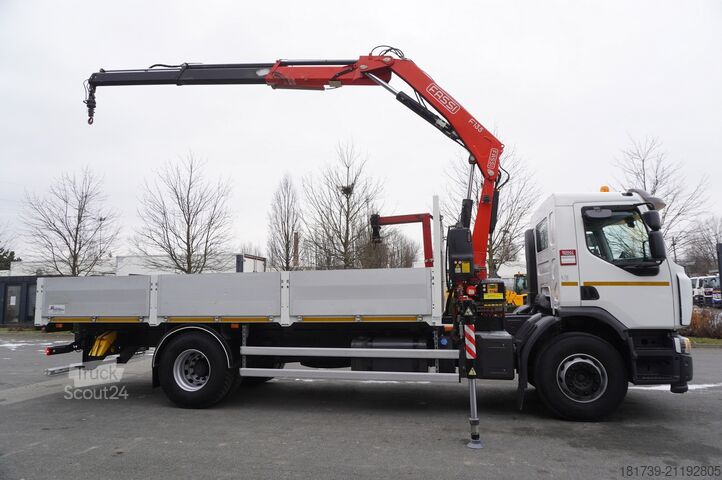 Piattaforma con gru Renault C280 DTI 8 / FASSI crane 5.6T / 560 mth
