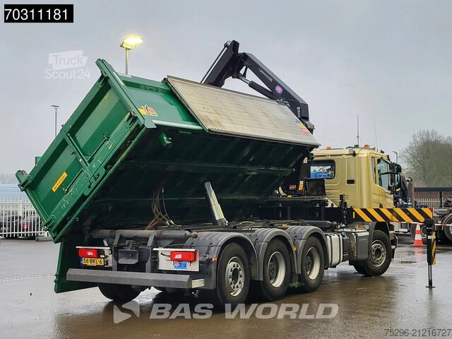 Kipper met kraan Scania P410 P 8X4 NL-Truck HMF 1800K3 Kran Crane HSW 2...