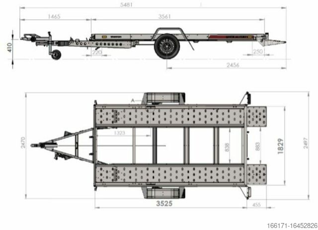 مقطورة ناقلة سيارات TEMARED CAR FLAT 3518 U - 1300/1500/1800kg Autotransport