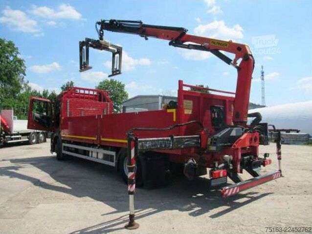 Grua montada em camião MERCEDES-BENZ Antos 1830 L Pritsche Heckkran Funk