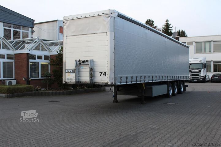 Semirimorchio con telone SCHMITZ Plane Edscha Gabelstaplerhalterung Lenkachse