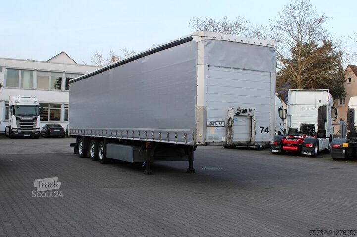 Semirimorchio con telone SCHMITZ Plane Edscha Gabelstaplerhalterung Lenkachse