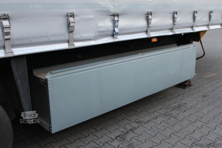 Semirimorchio con telone SCHMITZ Plane Edscha Gabelstaplerhalterung Lenkachse