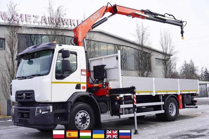 Burtowy z HDS Renault RENAULT C280 DTI 8 / FASSI crane 8 m