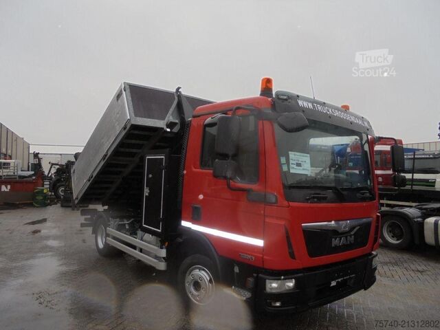 Containertransport (haakarmsysteem) MAN TGL 8.150 + Euro 6 + Hooksystem + box + blad-blad