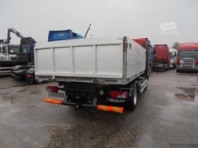 Containertransport (haakarmsysteem) MAN TGL 8.150 + Euro 6 + Hooksystem + box + blad-blad