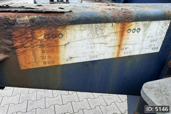 Transport af containere Pacton T3-010 / Multichassis / BPW Drum