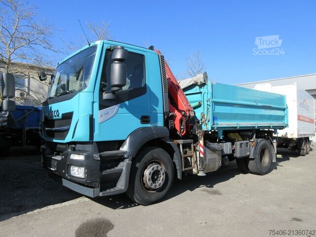 Трьохсторонній самоскид iveco Stralis 310 3-S-Kipper Fassi-Kran Funk