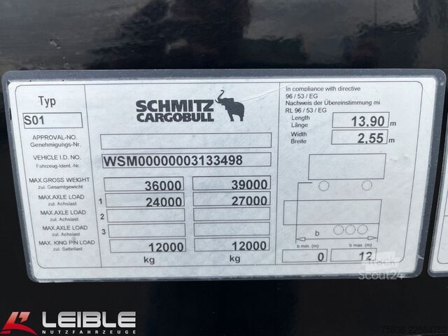 Semi-remorque bâchée SCHMITZ CARGOBULL SCS 24/L Joloda Tautliner*Code XL*