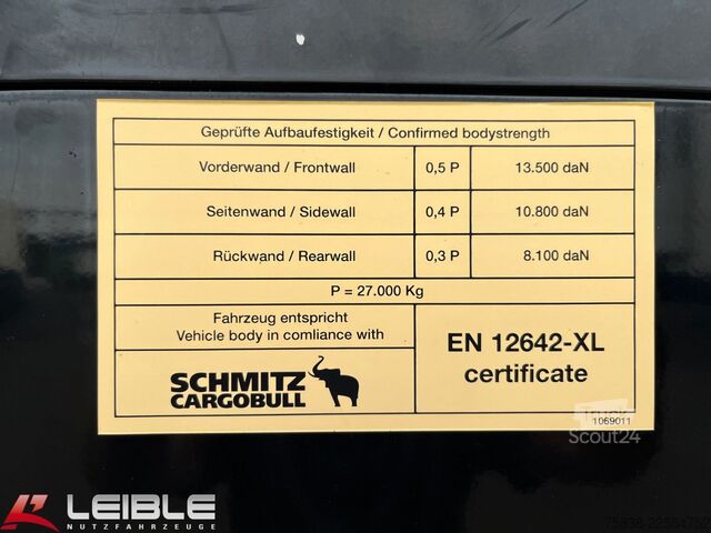 Semi-remorque bâchée SCHMITZ CARGOBULL SCS 24/L Joloda Tautliner*Code XL*
