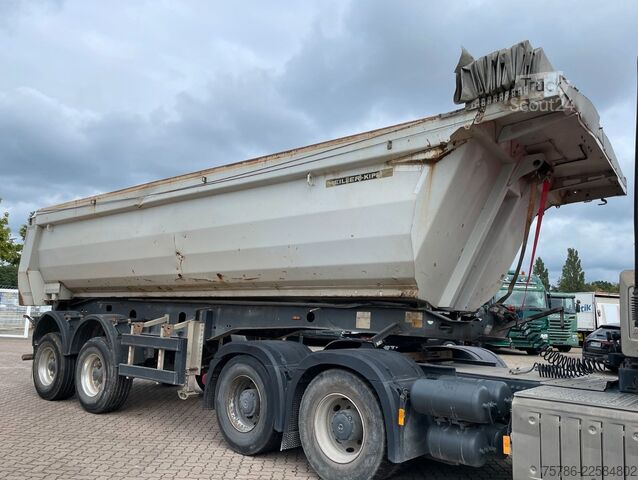 Kippers oplegger MEILLER MHPS 43/2/ LM-Felgen/ Rollplane/ Unfallschaden