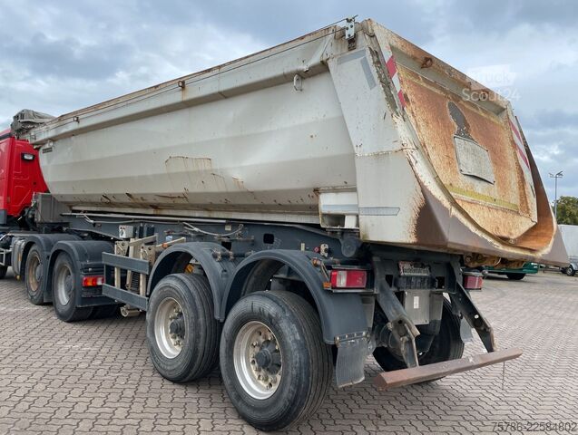 Kippers oplegger MEILLER MHPS 43/2/ LM-Felgen/ Rollplane/ Unfallschaden