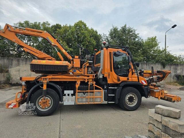 Speciale doeleinden vrachtwagen UNIMOG U427L mit Mulag MFK500 & MHU+Aebis Schmidt Strat
