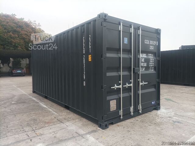 Conteneur d'expédition 20 Fuß RAL9005 CONTAINER SEECONTAINER LAGERCONTAINER SELF STORAGE NEU