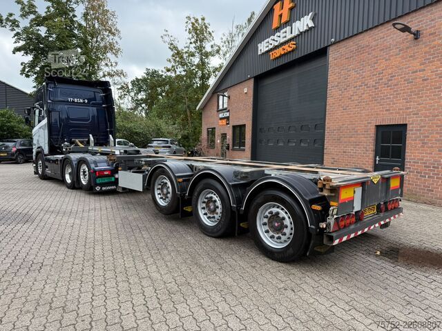 Konténerszállítás Broshuis MFCC MFCC 2x20 40 45FT Liftas LED NL Trailer AP...