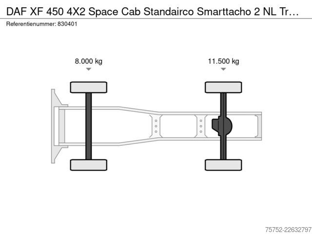 Standard-SZM DAF XF 450 4X2 Space Cab Standairco Smarttacho 2 NL...