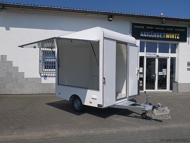 Myyntitraileri trailershop 250x200x230cm retro style für DIY Ausbau verfügbar