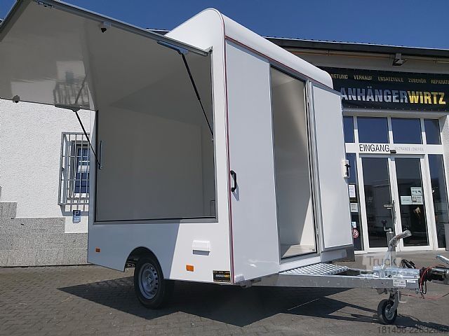 Myyntitraileri trailershop 250x200x230cm retro style für DIY Ausbau verfügbar