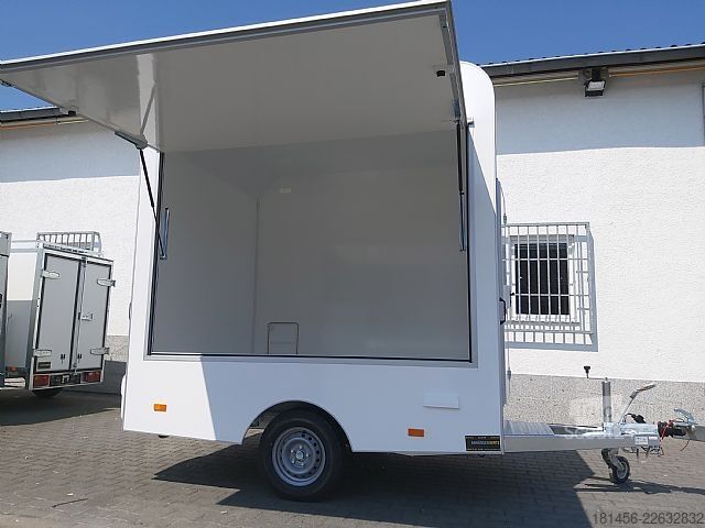 Myyntitraileri trailershop 250x200x230cm retro style für DIY Ausbau verfügbar