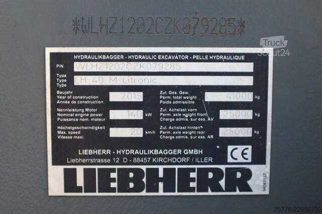 Maszyna do przenoszenia materiałów Liebherr LH40 LH 40 M LITRONIC | GRAB | MAGNET GEN | 16 ...