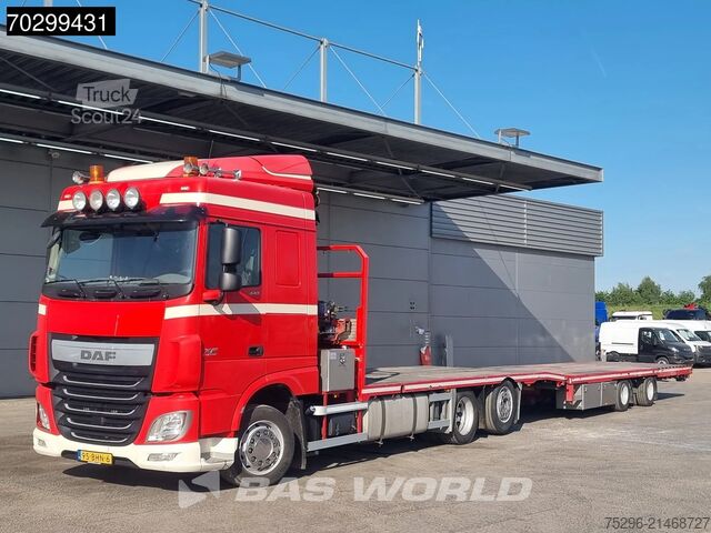 Fourgon porte-voitures DAF XF 440 6X2 NL-combi Transporter HMF 900-K2 Kran...