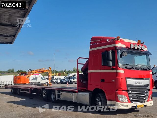 Fourgon porte-voitures DAF XF 440 6X2 NL-combi Transporter HMF 900-K2 Kran...