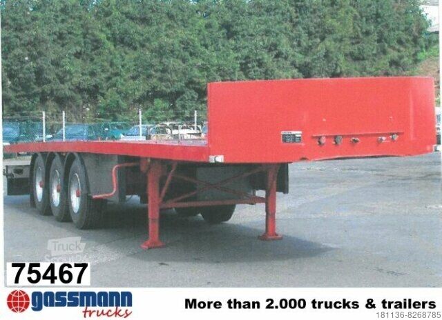 Atvira puspriekabė su tentu TONHOFER DL1 Plattform-Auflieger