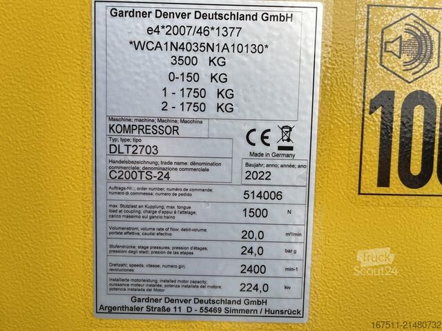 Compresseur frigorifique Compair C 200 TS 24