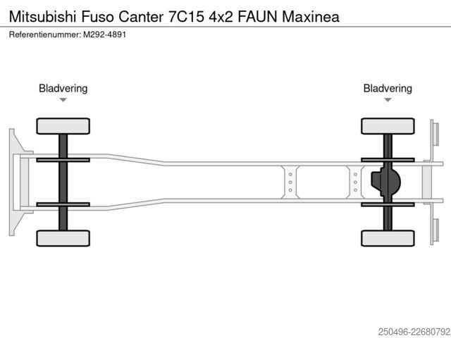 Camião do lixo Mitsubishi Fuso Canter 7C15 4x2 FAUN Maxinea