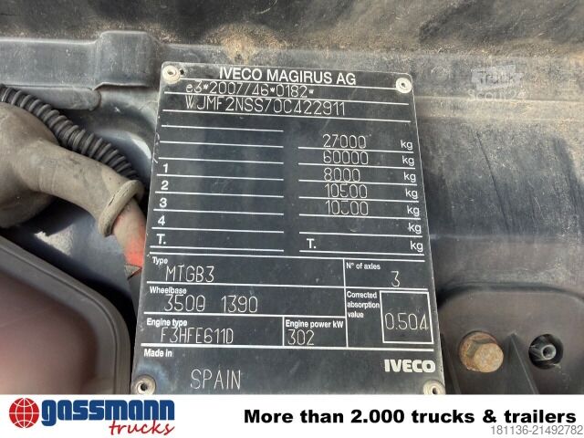 Podwozie ciężarówki Iveco AT260TW41 6x6, Manual, Full Steel